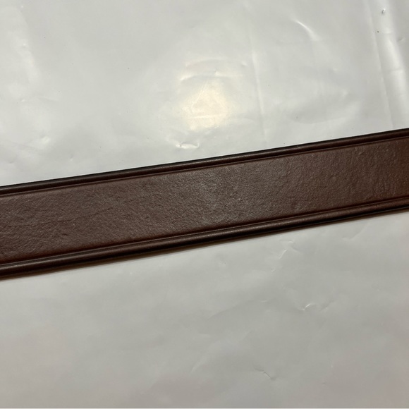 BROWN Argentina Leather Belt size 42 Sectioned, Silver Square Buckle 40-44” art - Picture 15 of 16